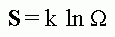 S = k ln w