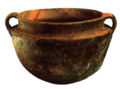 Cooking pot (It was discovered from kitchen a lot. Qumran people used cooking pot to cook food. The picture gallery shows one cooking pot, but more than one cooking pot was founded from Qumran area.)