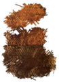 Basket Fragments (Basket fragments were discovered, so we could conclude that people from Qumran used a basket. Basket fragments were founded nearby the Dead Sea region. We can see the fragments were nicely sewed. Different colors of basket fragments were founded. Basket served as function as the bowel did that basket kept food or stored something.)