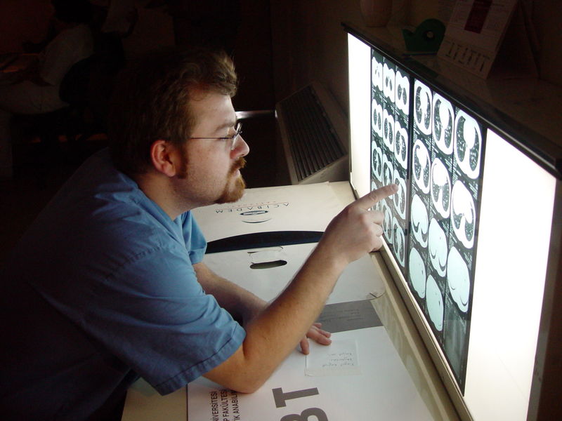 File:Radiologist looking at X-Rays.jpg