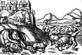Wawel dragon in Kraków, Poland during the reign of Krakus, in the 10th century.