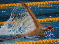 This an example of backstroke, the only stroke done on the back.