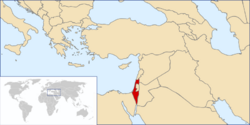Location of Israel in the Middle East