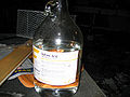 Sulfuric acid in a bottle