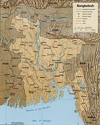 Location of Bangladesh in Asia