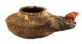 Herodian Lamp (When night comes, people needed light to see. So they invented one thing, which is a lamp. Herodian Lamp is one the lamps. This lamp had flat base, long neck, wide opening filling hole.)
