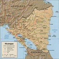 Location of Nicaragua in Central America
