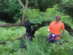 Dog and owner hunting the Burmese python