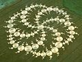 Over time, crop circles have transformed from simple circles into more complex designs such as this.