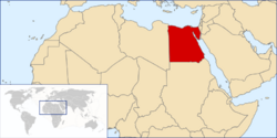 Location of Egypt within northern Africa