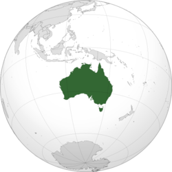 Location of Austrália