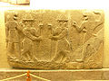 Bull-men and lion-men in a Hittite carving